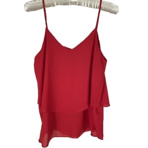 Newbury Kustom Red Strappy Tank, Size M